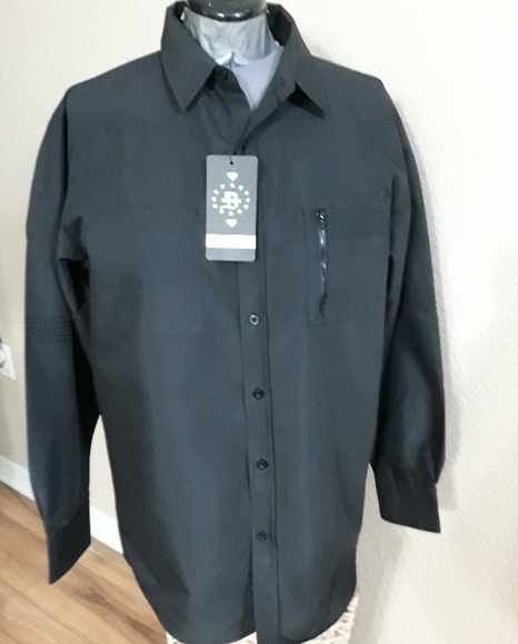 Brooklyn State Black Button down Shirt - Picture 1 of 11